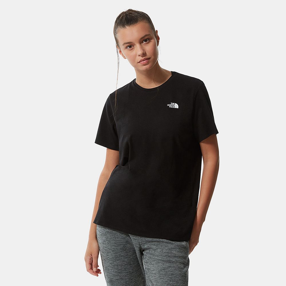 The North Face T-Shirts Womens Australia - The North Face Foundation Graphic Black / White Running &